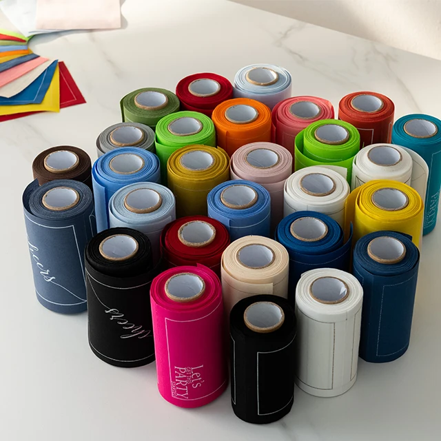 11.4*11.4 Printed Cotton Tear-Off Napkins 100% Woven Square Napkins Disposable Easily Hand-Tore for Home Parties Restaurants