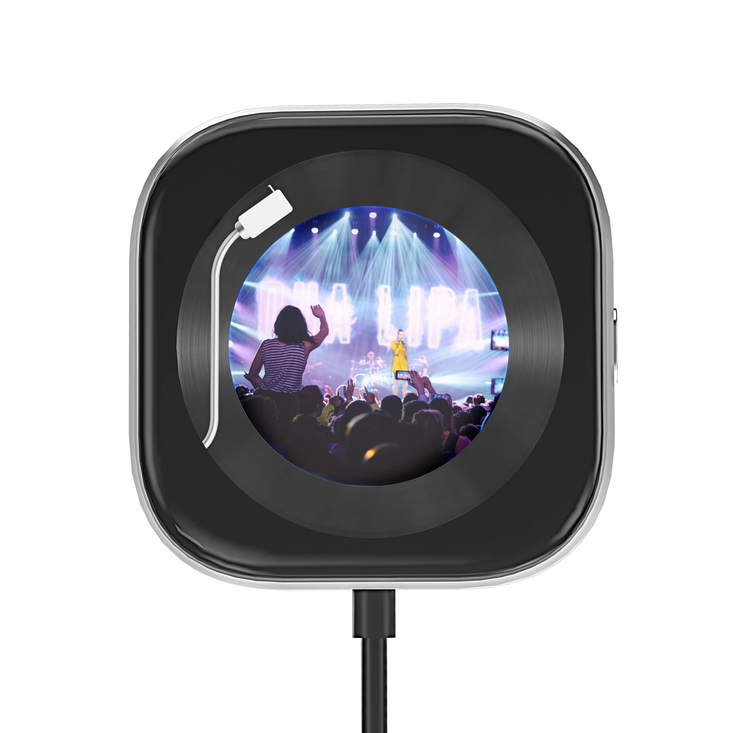 2024 Newest Unique CarPlayClip Wireless CarPlay Adapter with screen display Album cover digital Clocks customized photos