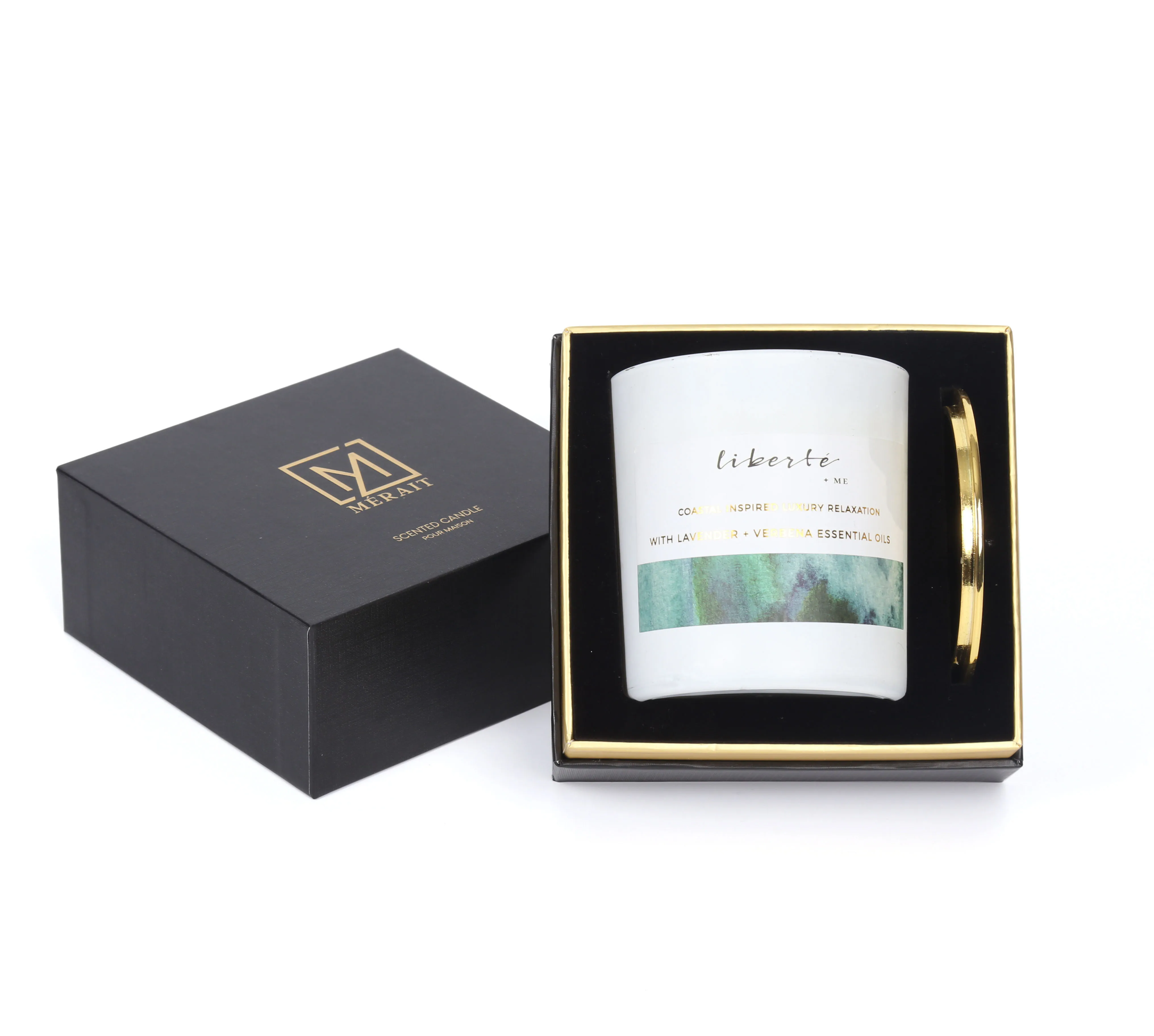 Роскошная бумажная картонная коробка для свечей с логотипом на заказ, 2 шт., жесткая Подарочная коробка для свечей, упаковочная коробка для свечей с вставкой