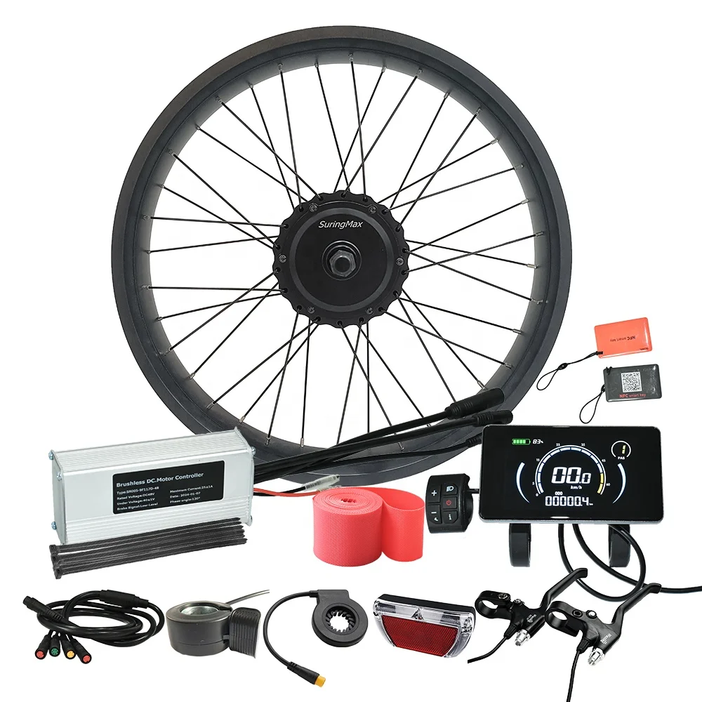 best selling 500w battery powered bicycle atv e bike conversion kit fat bike rear hub motor replacement for 26 inch electric mtb