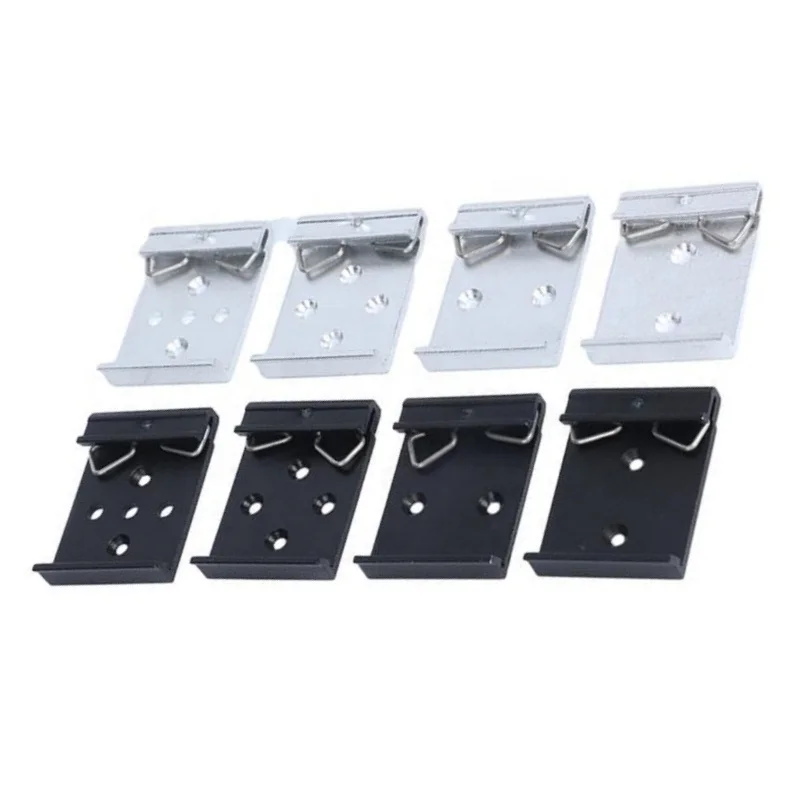 Aluminum alloy 43 wide vertical 2-hole distribution box guide rail buckle Industrial 35mm guide rail buckle