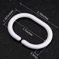 12 Packs Plastic ABS PP PS l-shaped shower rod Hooks for Bathroom Shower Window Rod