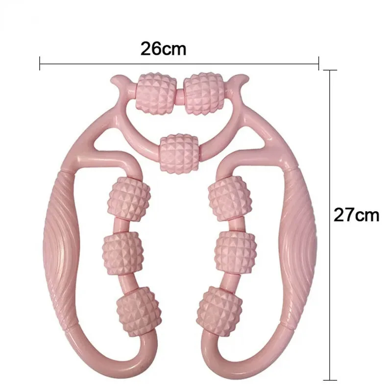 2023 Gym Yoga Pilates Leg U Shape Muscle Massage Roller Ring Clip