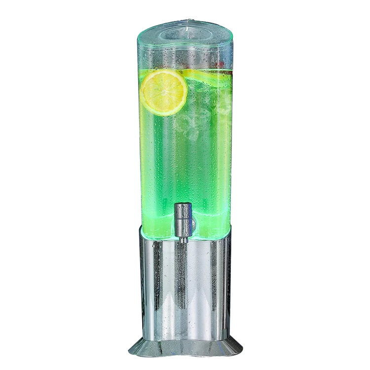 Luxury Electroplated Acrylic Base Beer Dispenser With Led Light