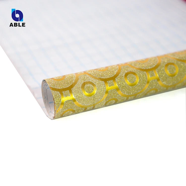 Colorful shiny glitter roll film Custom wallpaper film Self adhesive decoration film