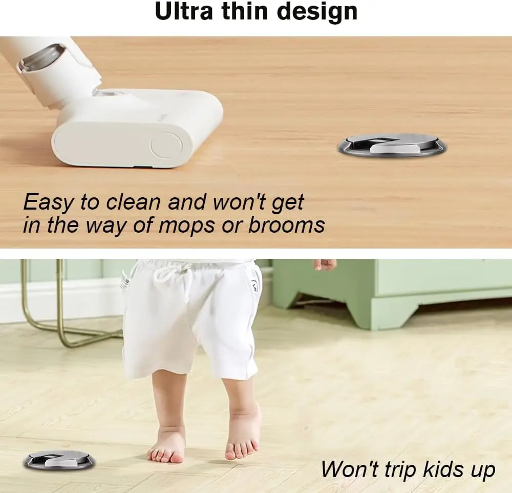 Magnetic Door Stopper Punch-Free Mechanical Silent Floor Door Stop Heavy Duty Adjustable Door Stop