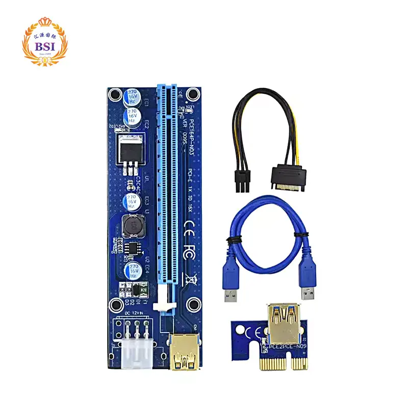 009S Лидер продаж VER PCI-E Райзер 1X до 16X графическое расширение 009 GPU райзеры адаптер для
