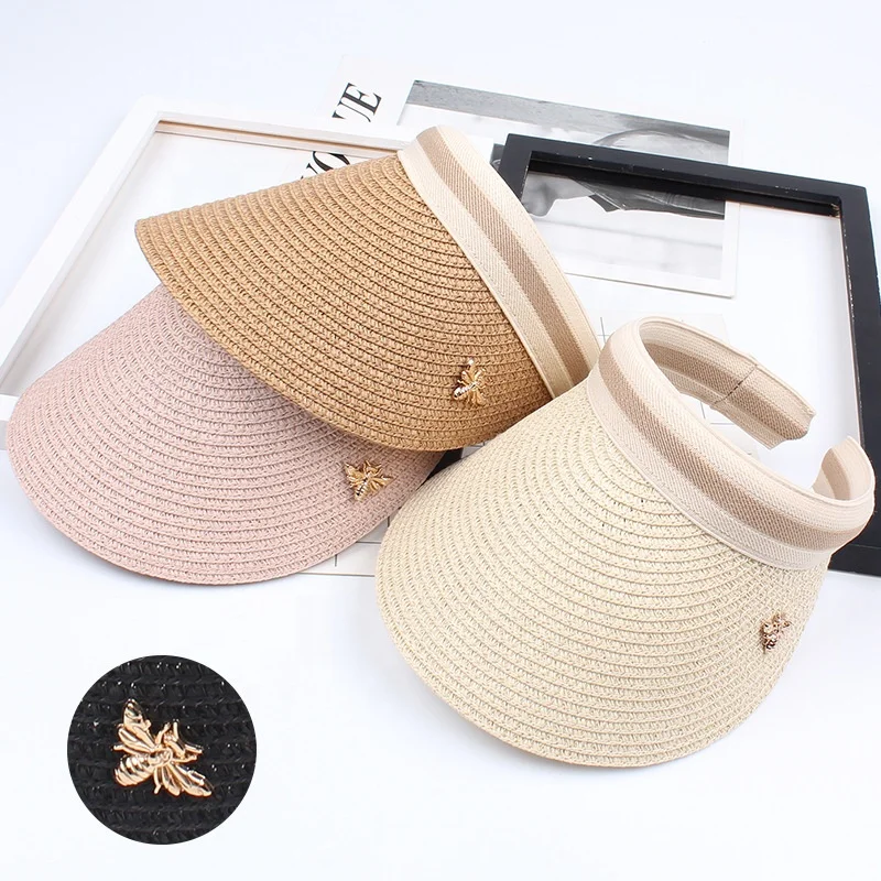 Лидер продаж, Высококачественная Складная летняя соломенная шляпа из 100% бумаги с козырьком
