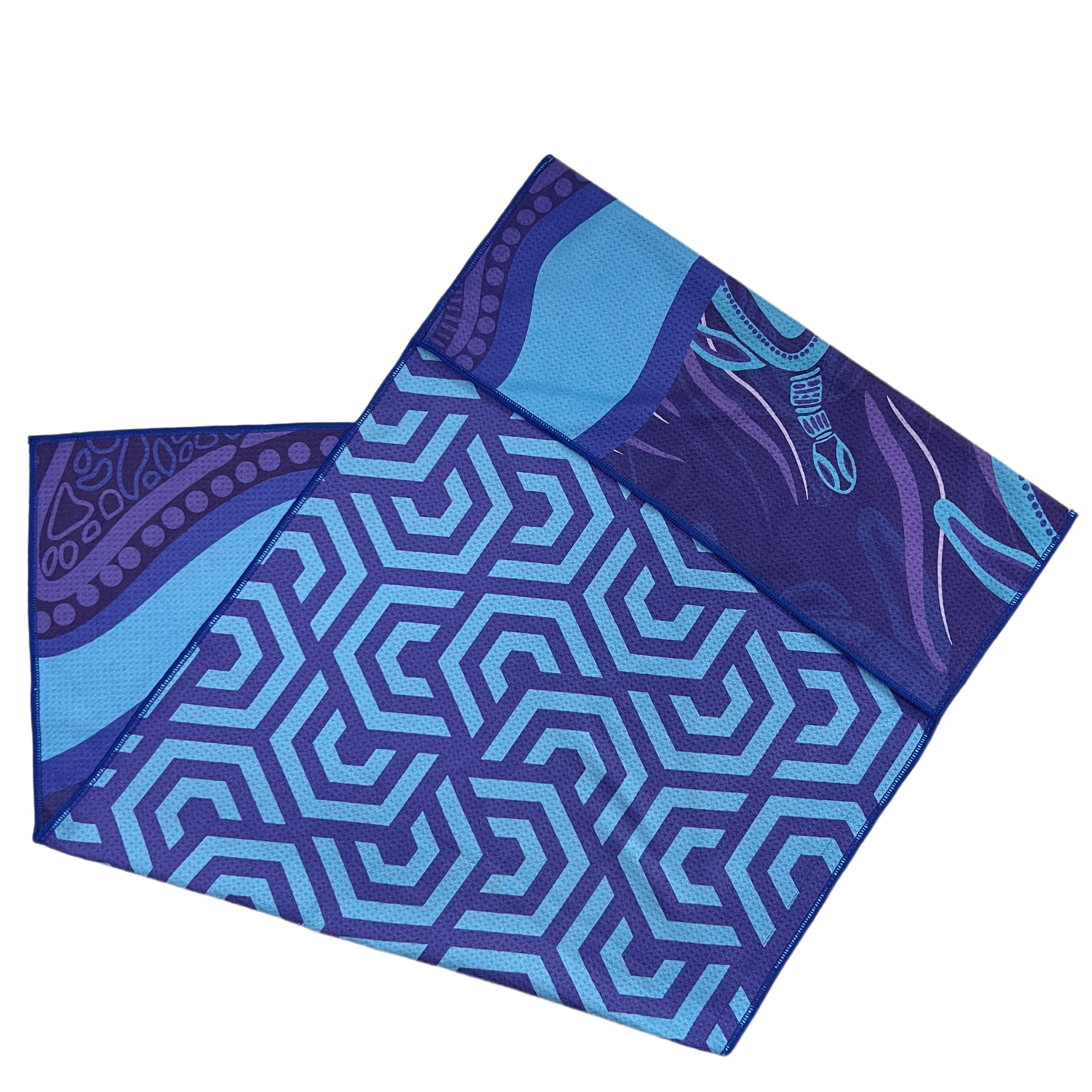 fitness  bench towel with hood zipper pocket custom printing  sports gym towel