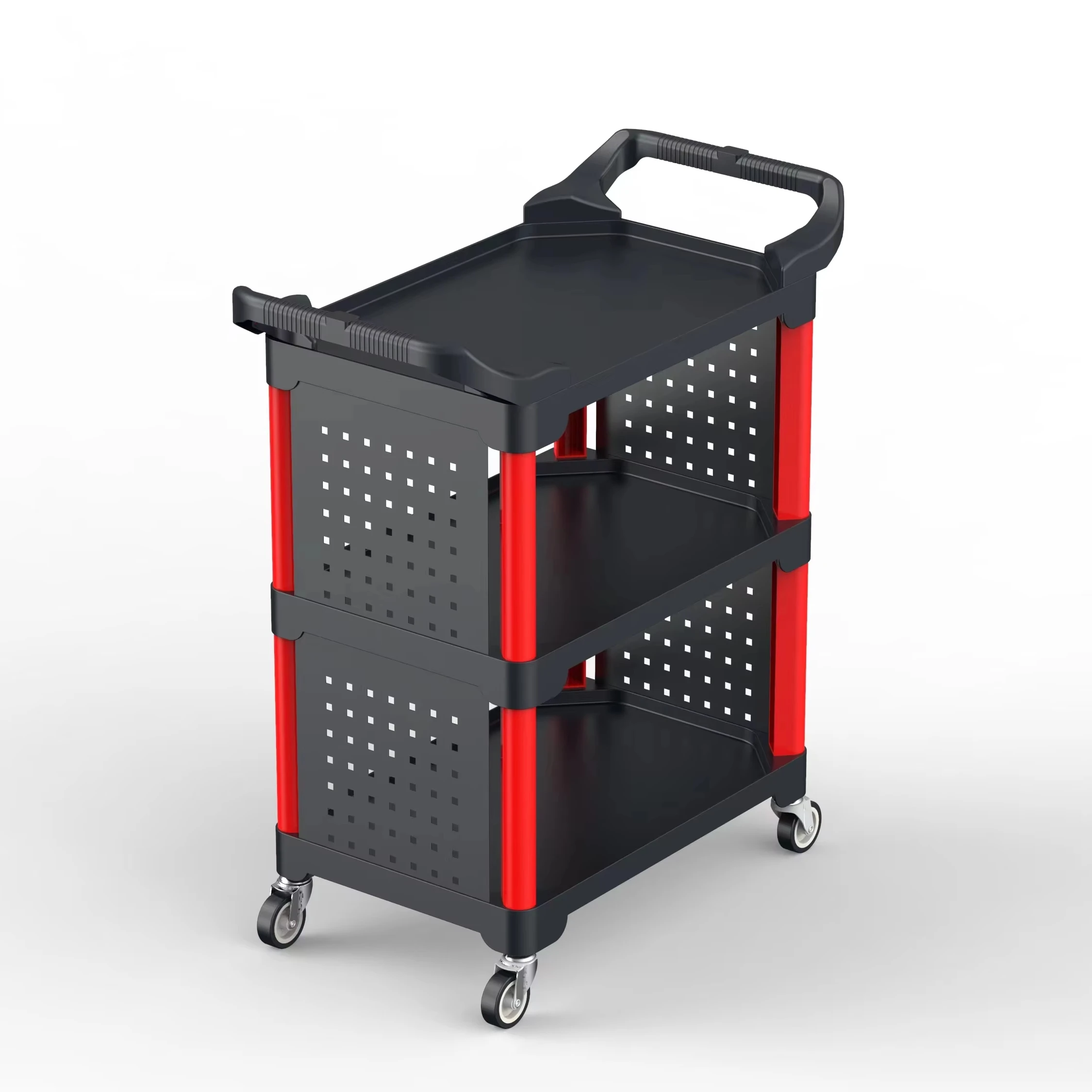 Car Beauty Tool Removable Cart Three-layer Mobile Storage Cart Car Wash Trolley