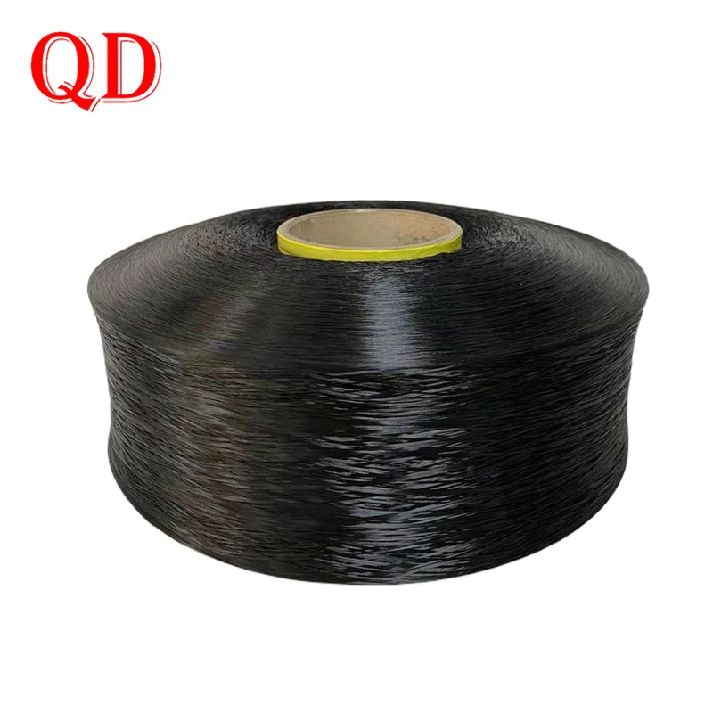 Китайская Высококачественная нить из полипропилена 1200D черная переработанная пряжа