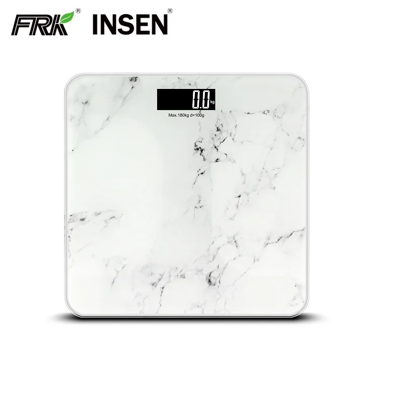 Customization Marble Pattern Aaa Batteries 180Kg 396Lb Digital Bathroom Body Scale With Voice Function