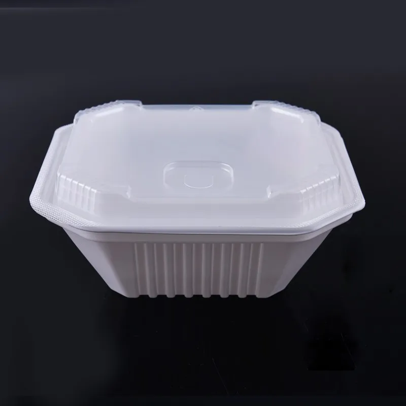 Disposable square reusable food storage microwavable PP food containers heat resistant lunch box with compartments