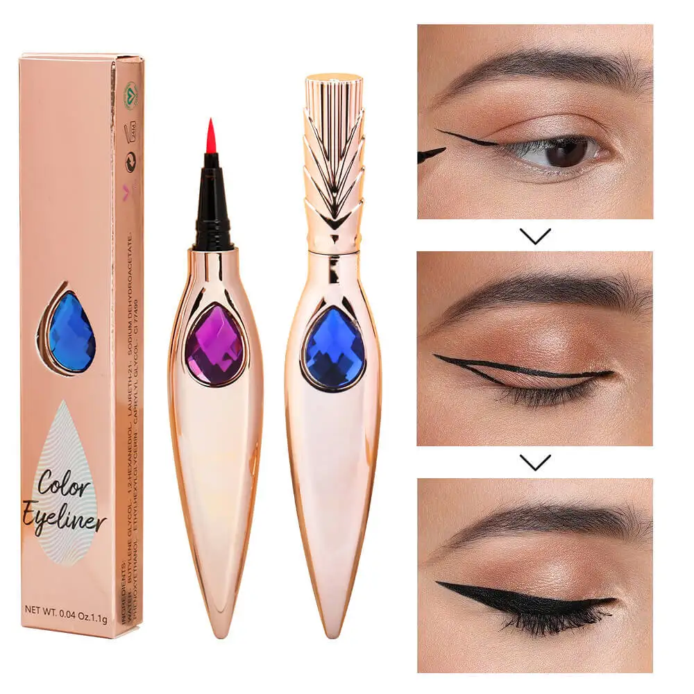 Akiaco Professional High Quality OEM Factory Eyeliner Private Label Eyeliner Pencil Waterproof Colored Eyeliner