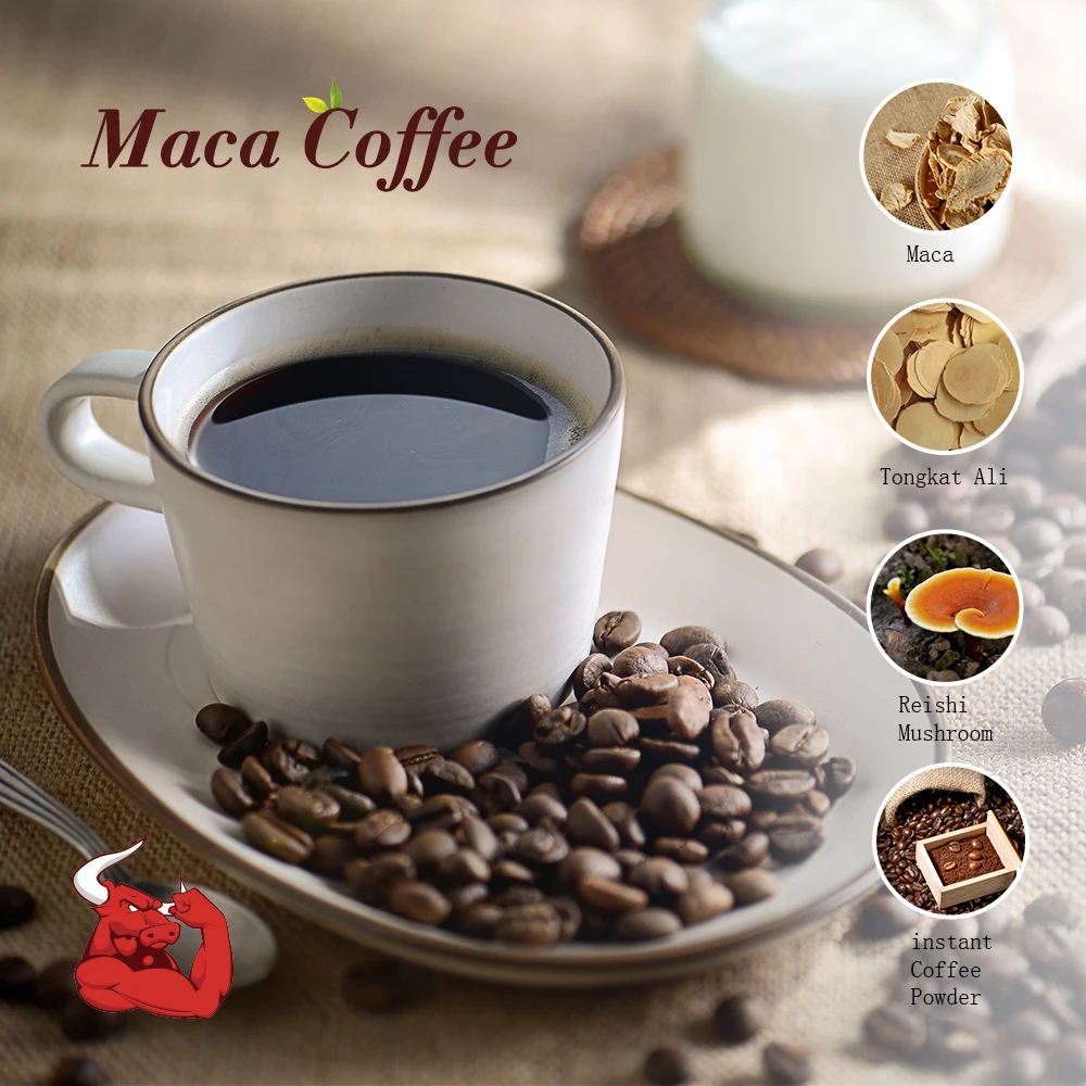 Травяной Tongkat Ali Reishi Latte 4 в 1 Maca кофе для мужчин power Sexual Desire