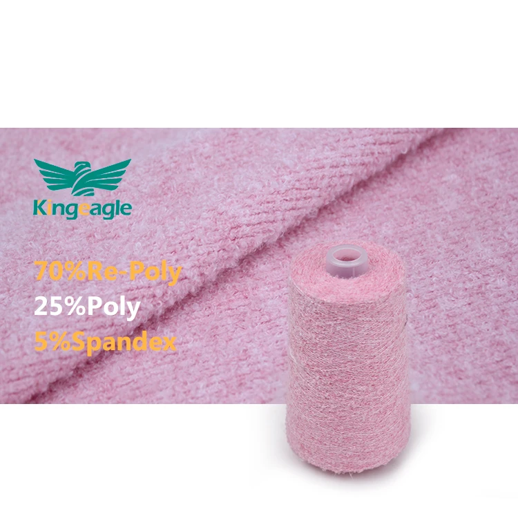 Kingeagle Hot Style Customized Polyester High Elastic 5%Spandex Fancy Loop Yarn for Clothing