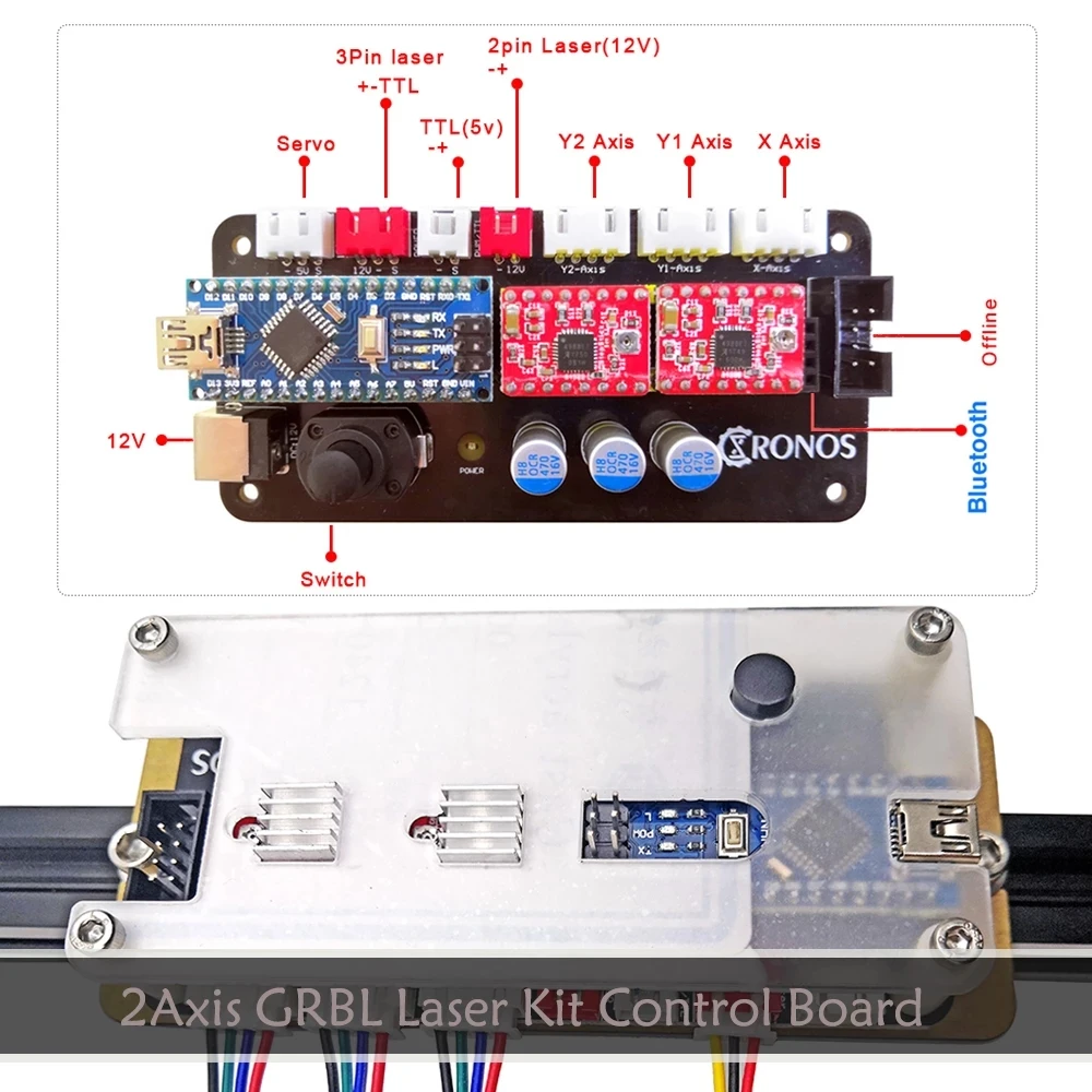 
15W Fixed-focus 500MW/2500MW/5500MW Laser DIY Laser Engraver Machine 6550 CNC Laser Machine Wood Router for Cutting & Engraving 