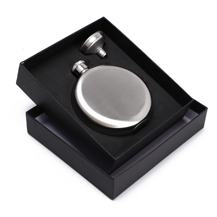 Personalized Custom Color Luxury 5oz Stainless Steel Funnel Gift Box Hip Flask Set