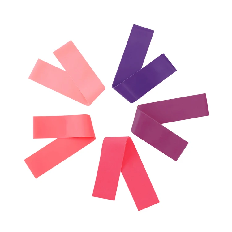 SHENGDE Fashion Eco-friendly Loop Resistance Latex Mini Band Exercise Pilates Ring Set