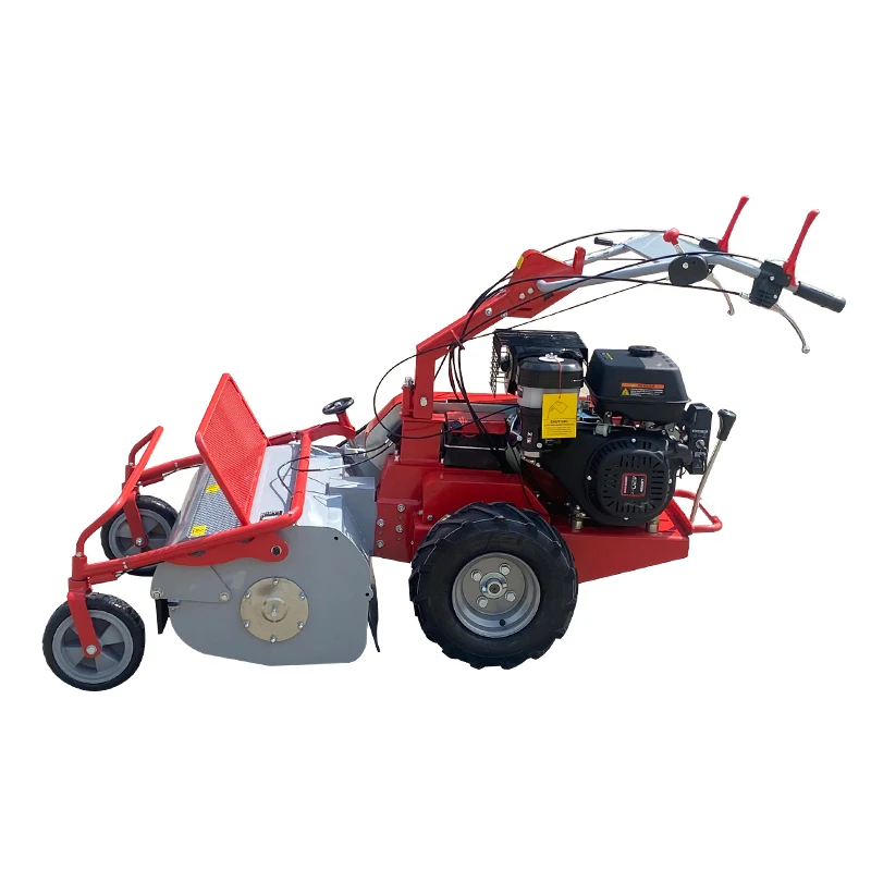 China Factory Lowest Price Grass Cutting Machine Hay Mower Hand Push Lawn Mower Gasoline Engine Track Lawn Mower
