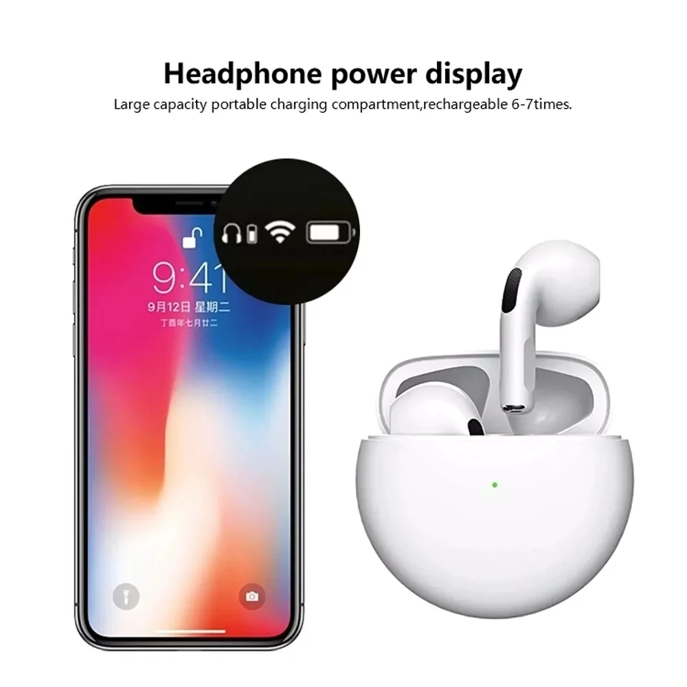 ESEEKGO Pro6 Audifonos-Bluetooth Headphone Ecouteur Bluetooth OEM ODM Earbuds Wireless Earphone