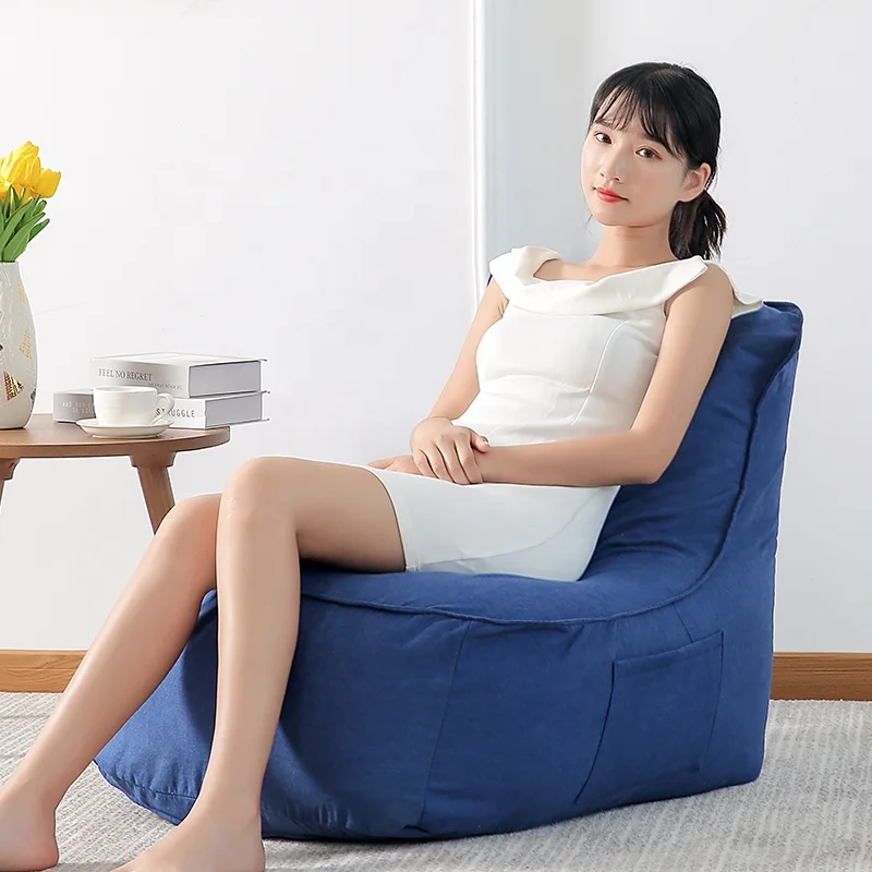 
2021 Modern Furniture Outdoor L Shape Coffee Lounge Bean Bag Sofa Chair 