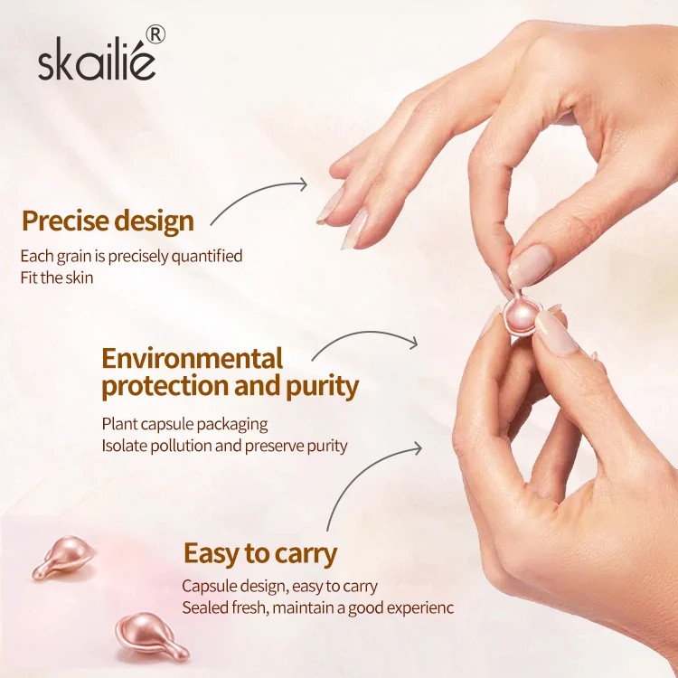 Private Label Face Care Portable Whitening Anti-Aging Skin Care  Vitamin C E Serum Capsules Set