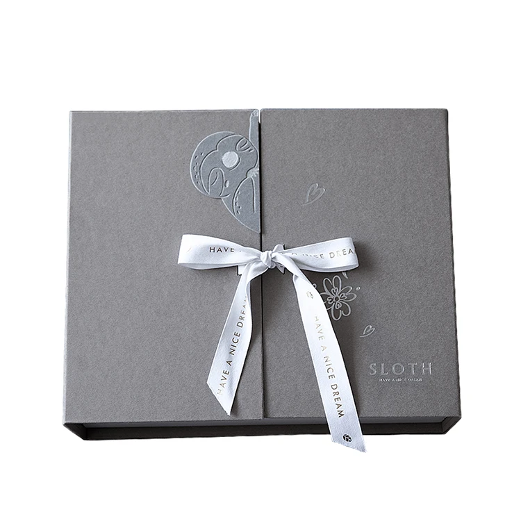 Custom luxury baby ribbon drawer box clothing packaging gift boxes, clamshell cardboard box