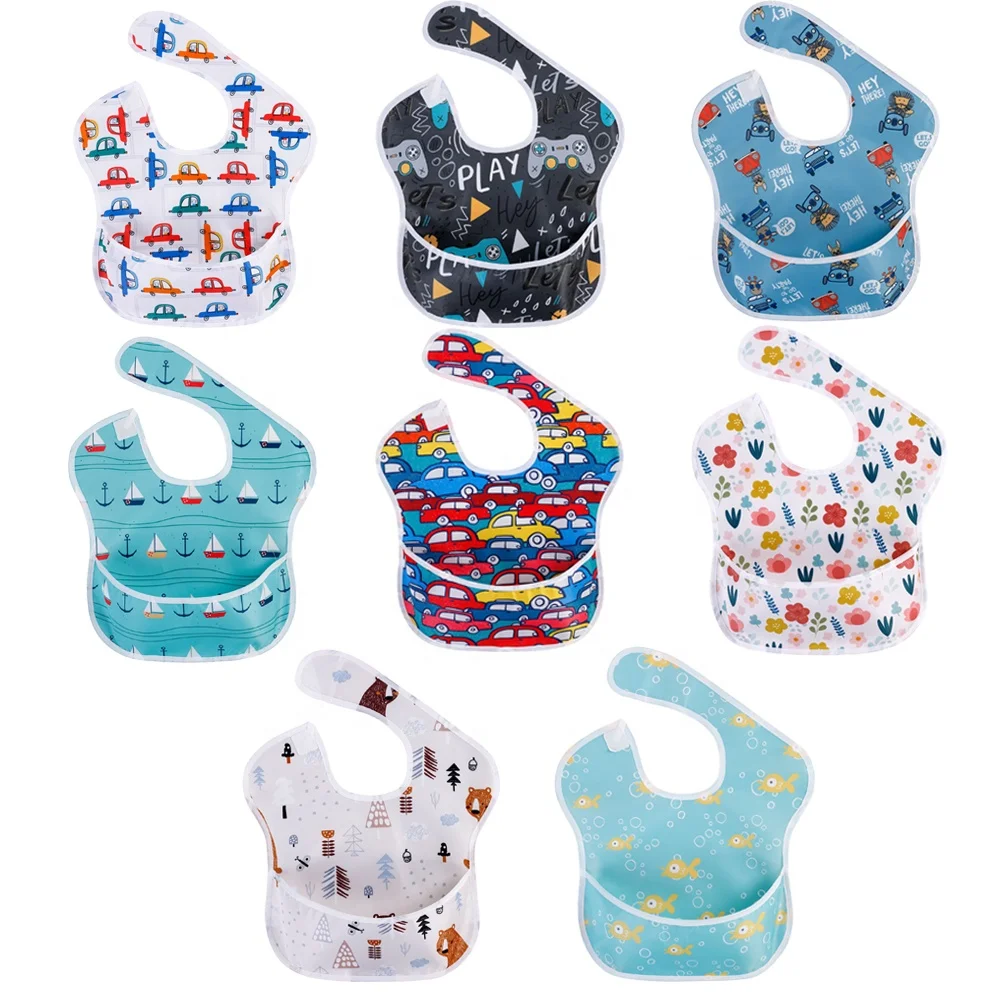 6-24 Months Stain and Odor Resistant Washable Baby Bibs Waterproof