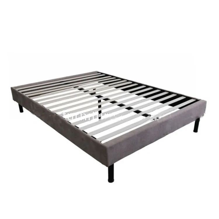 
Home Furniture Manufacturer Fabric Slat Elegant Frame Upholstered Platform Bed 