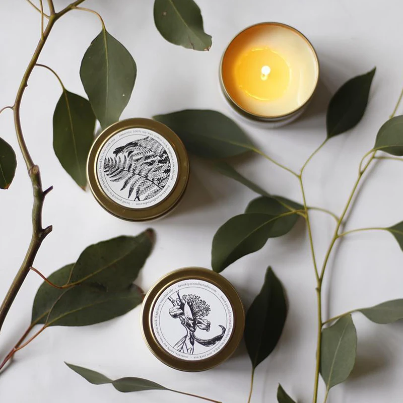 2021 Metal Candle Jars Tin Can Candle Gold Tin for Candle