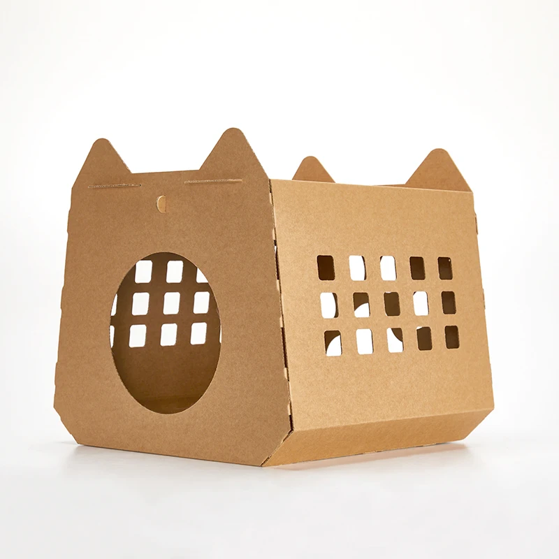 Valley Shape Pet Tent House Cat Bed Portable Teepee Custom Printing Cat Play House Hideaway Furniture