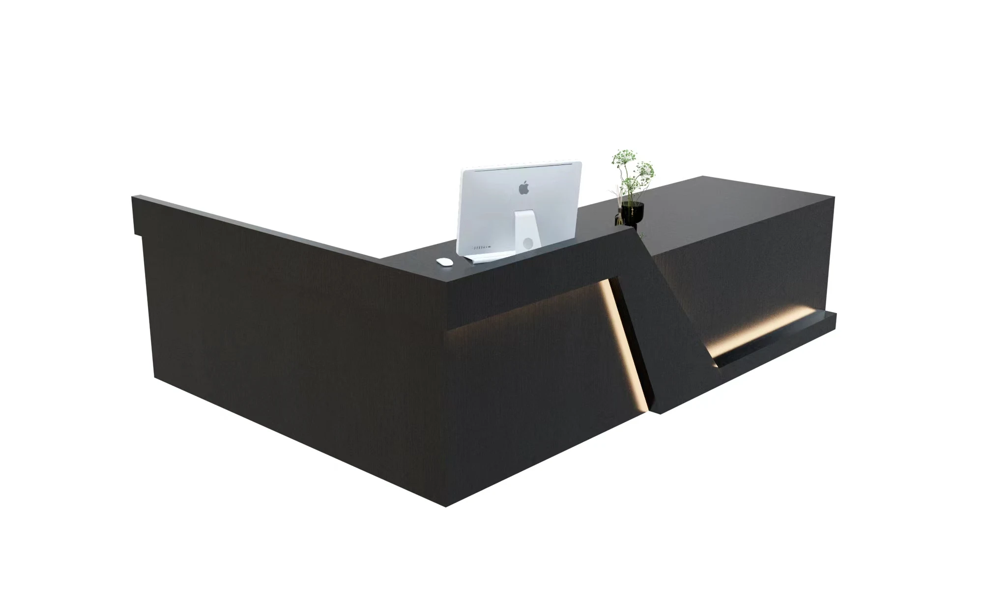 2024 New Hot High Quality Custom Material Shape Size Office Reception Desk Counter Modern Reception Desk