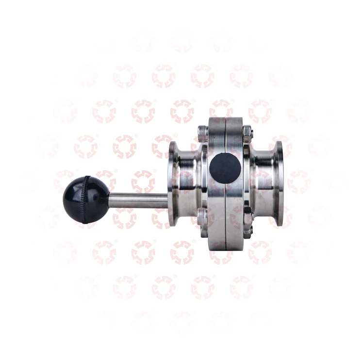 Factory customized high quality stainless steel Quick Installation Butterfly Valve Food Grade Butt Welded Manual Butterfly Valve