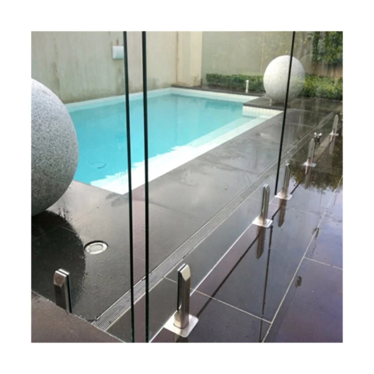 Glass Railing Fitting Floor Mounted Spigot Handrail Accessories 304 316 Stainless Steel Glass Clamp For 8-12Mm Glass