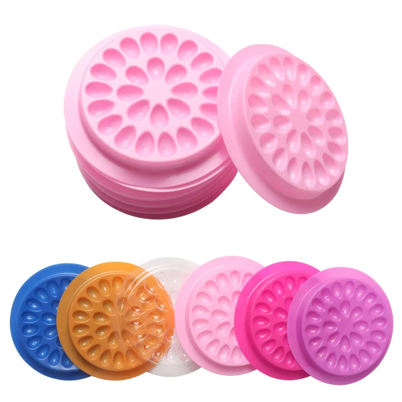 Disposable Flower Eyelash Glue Holder Pallet Glue Gasket For Eyelash Extension