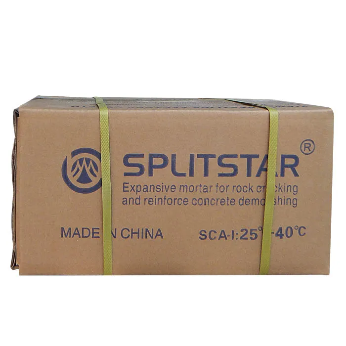 Растрескивающийся химический порошок, расширенный раствор, камнедробеструйная обработка, химические вещества бренда Splitstar, камень серый Cao, трещины и камни Quarrying