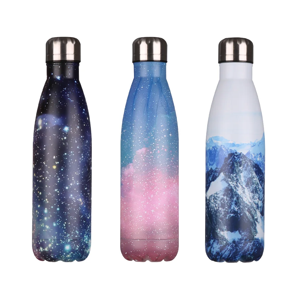 
HEALTH-KIN Double Walled Vacuum Insulated Cola Shape Thermos Flask 500ml Stainless Steel Insulated Water Bottle 
