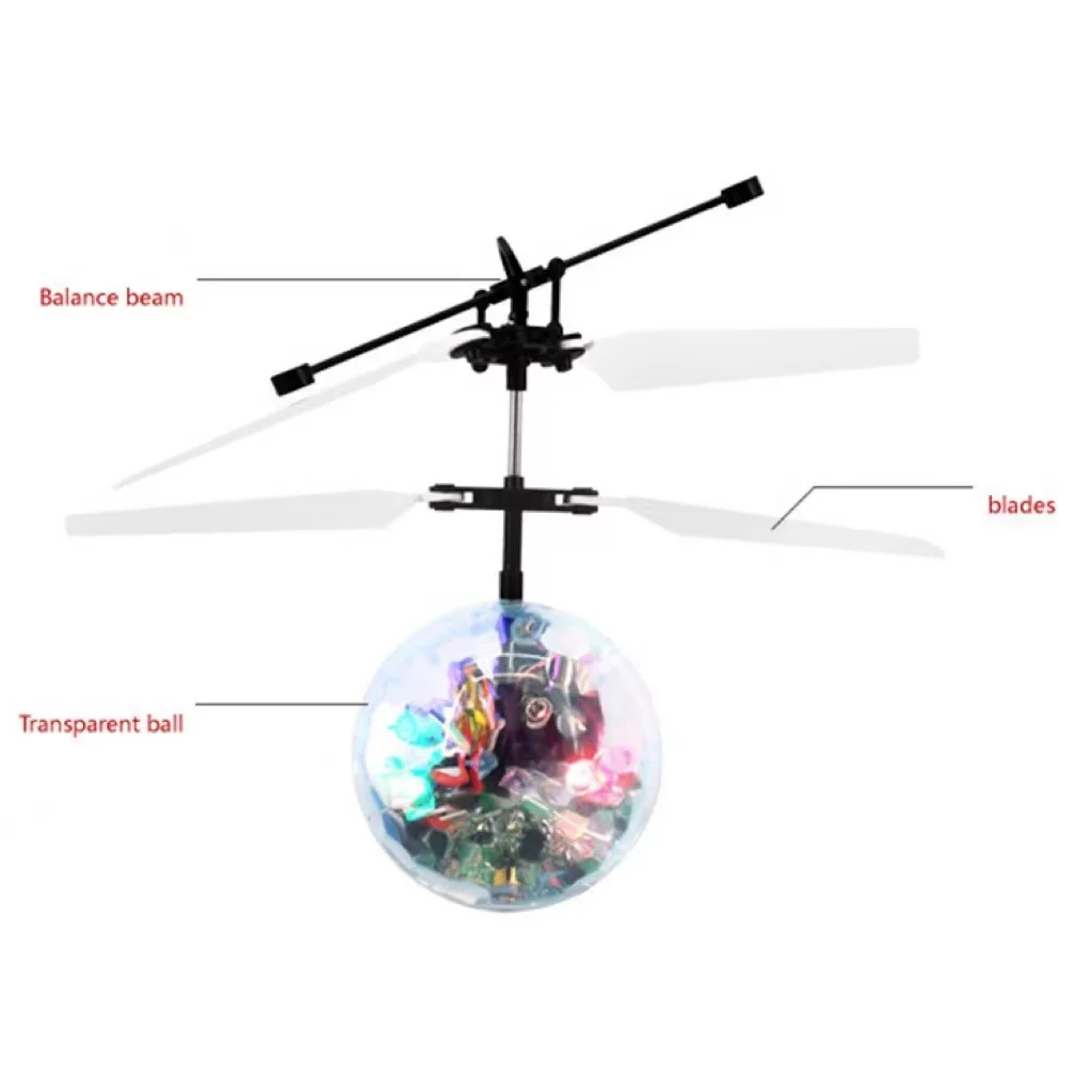 Hot Selling Children Flying Sensor Ball Toy Suspension Induction Aircraft Induction Quadcopter Flying Aircraft