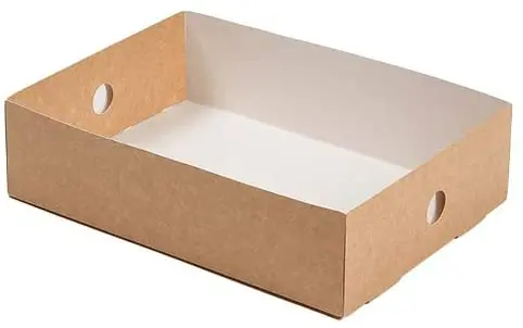 Resistant Insert For Catering Boxes - High Wall, Sturdy, Kraft Paper Insert For Catering Food Containers, Trays Sold Separately