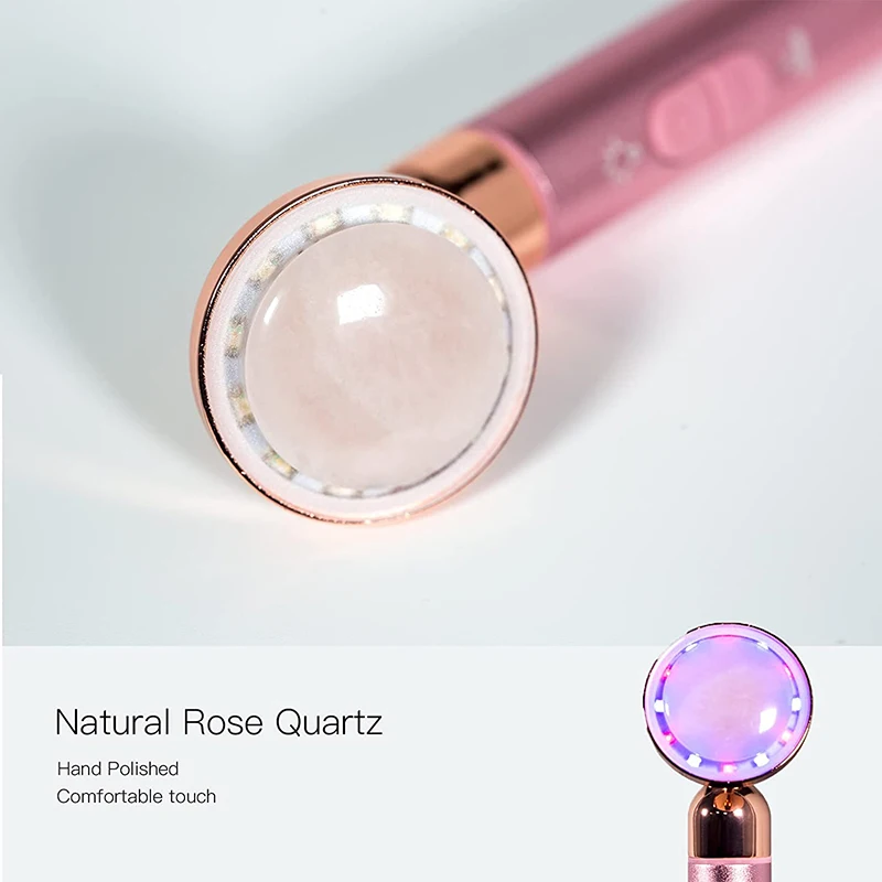 Anti Aging Blue Red Light Therapy Electrical Face Massager Skin Rejuvenation Vibrating Electrical Face Massager