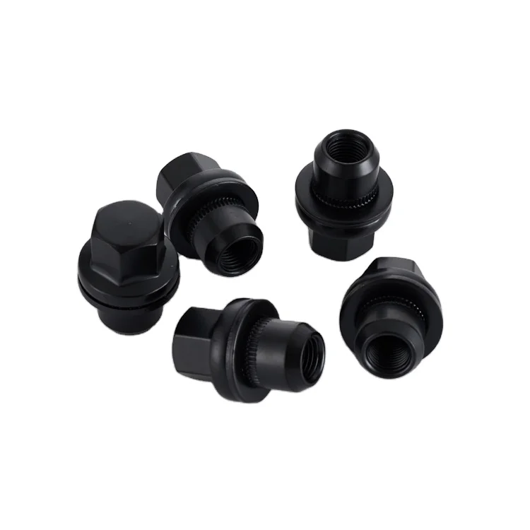 2021 hot wholesale stainless steel black wheel hub nut cars tires lock insert nut