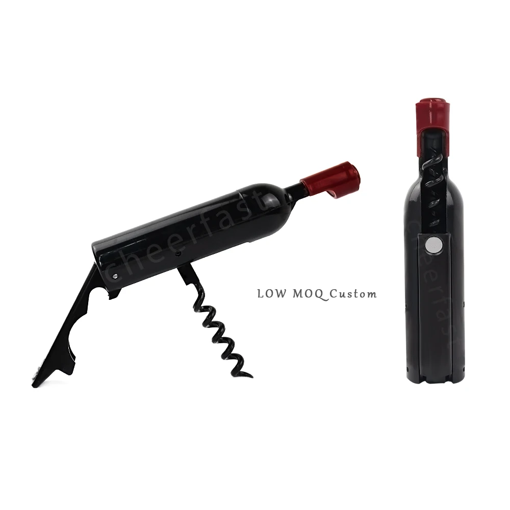 Newest design products wine bottle shaped corkscrew  and wine bottle opener and plastic opener