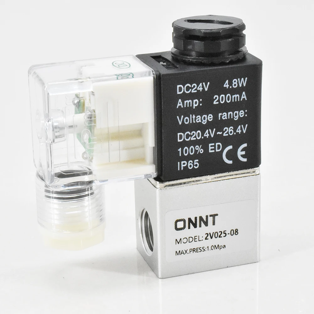 1/4 Inch Airtac 2 Position AC220V DC24V AC110V DC12V 2V025 08 valvula de solenoide Pneumatic Air Solenoid Valve