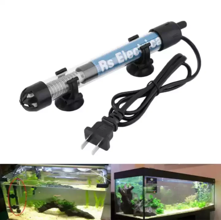 RS 25/30W/50/100/150/200/300W ornamental fish tropical marine aquarium heaters for aquarium temperature adjustment