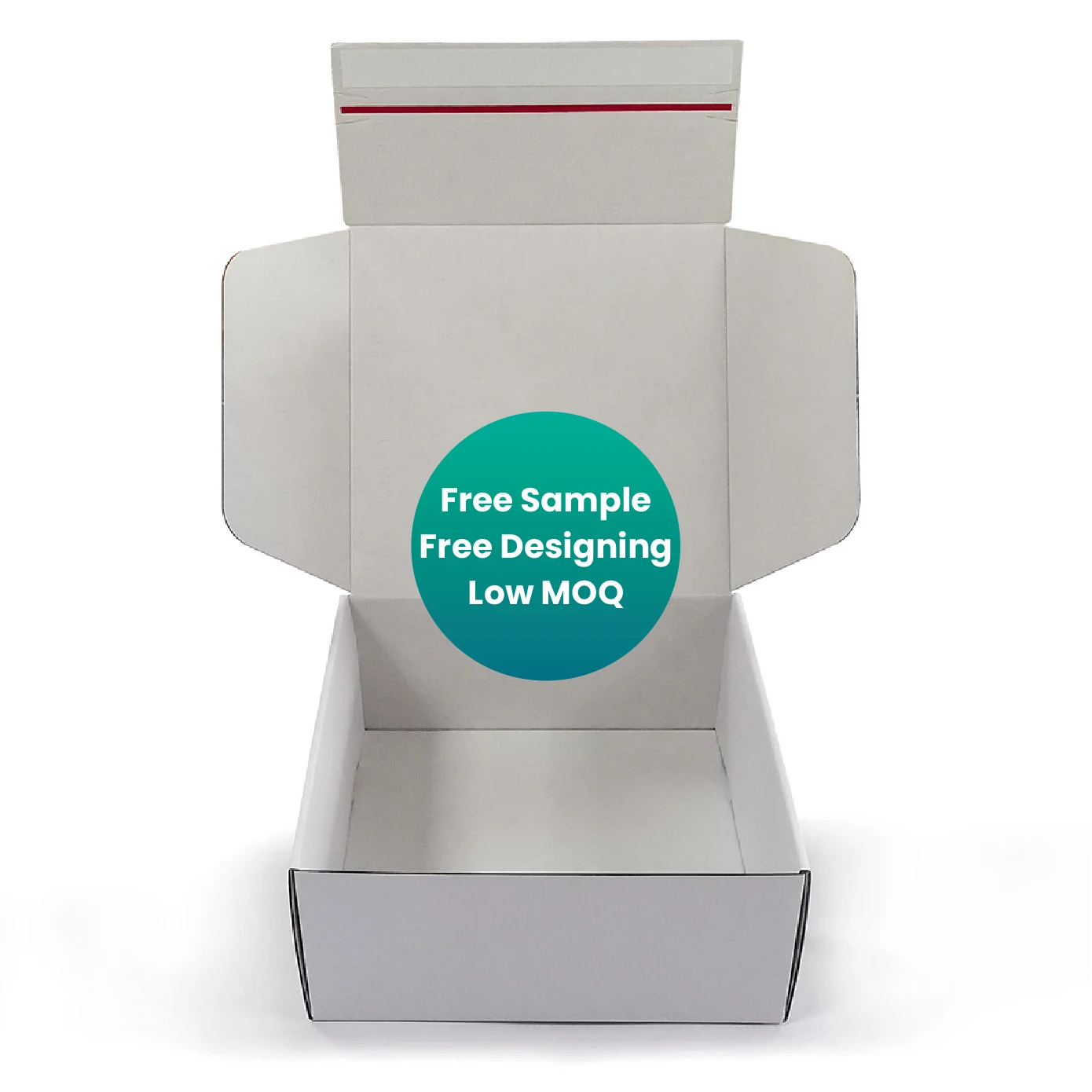 OEM White Kraft Paper Mailer Box Self-Seal Zipper Adhesive Strip Tape E-Commerce Subscription Shipping Corrugated Cardboard