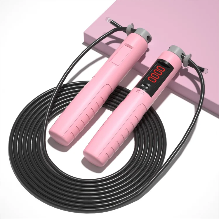 Adjustable Length 2.8m Aluminum Weighted Jump Rope 8mm PVC & Metal Rope Cables Smart Workout & Body Fitness Training for Kids