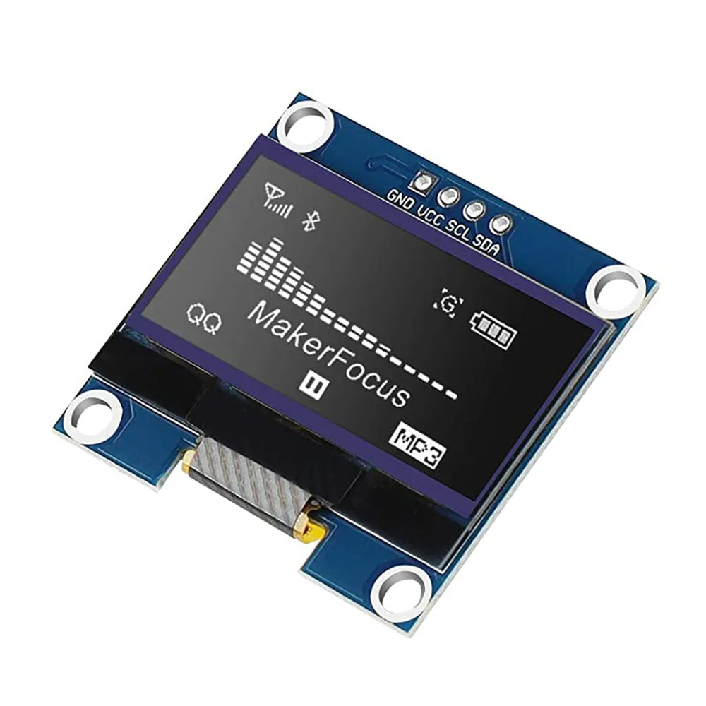 OLED Display Module I2C 128X64 1.3 Inch Display Module SSD1106 White with Pins for Arduino STM