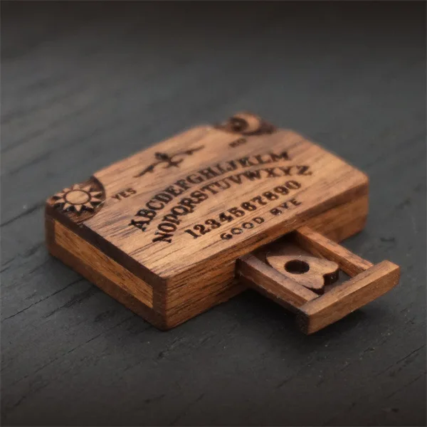 Настраиваемый Хэллоуин Декор деревянная доска Ouija мини-доска с выдвижным ящиком ручной работы говорящая планшетом