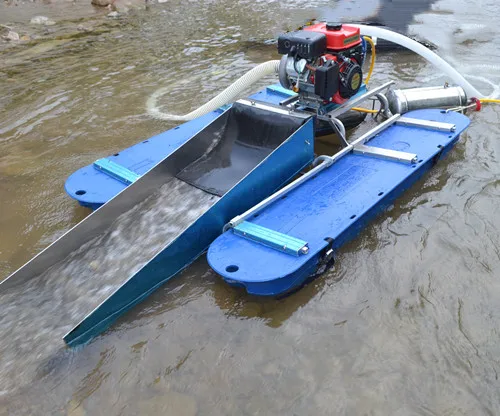 2.5 Inch gold mining dredge boat  gold mining in the river portable stool